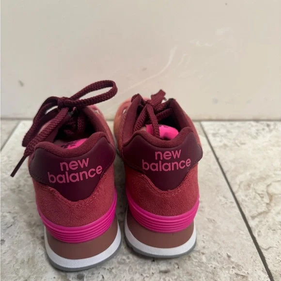 New Balance Maroon and Rose Sneakers - Picture 2 of 4